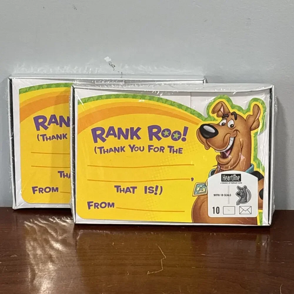 Heartline Hallmark Cards Scooby Doo Dog Thank You Greeting Cards With Envelopes